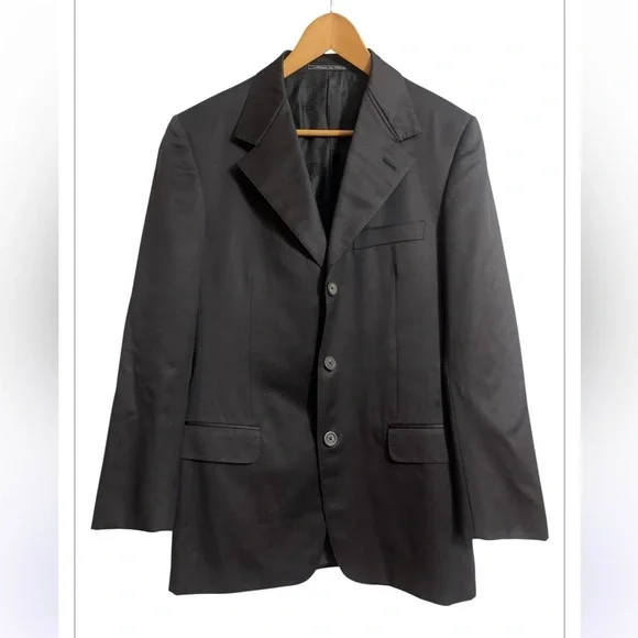 Versace Medusa Head Interior Lining Men's Black Blazer Sz 42R Sport Coat